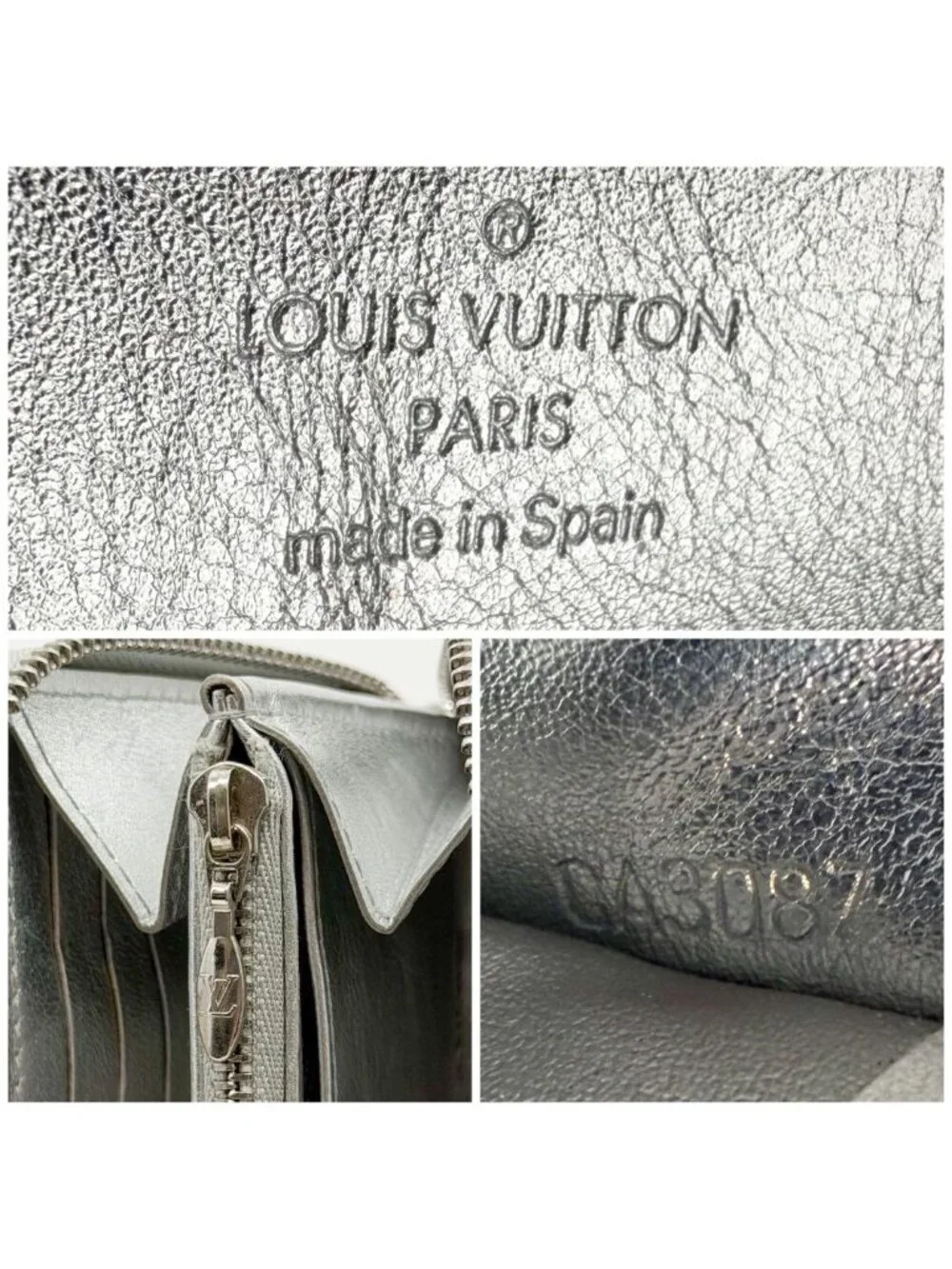 Louis Vuitton Limited Edition Zippy Wallet Suhali Silver Round